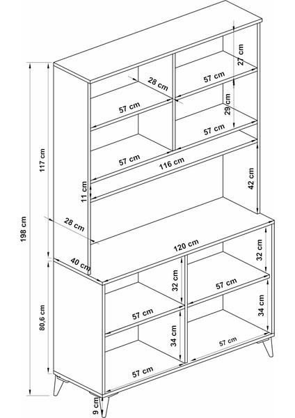 Stella Bohem Tarzda Kahve Köşesi, Erzak Dolabı, Kiler Dolabı, Çok Amaçlı Mutfak Dolabı indirimleri