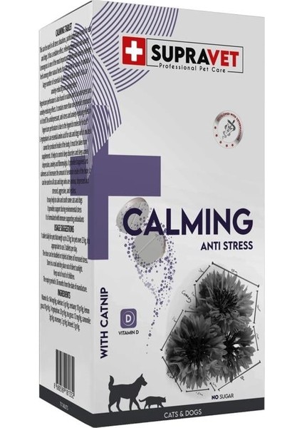 Kedi ve Köpekler Için Sakinleştirici Calming Tablet + Vitamin D ( 75 Tablet ) fırsatları