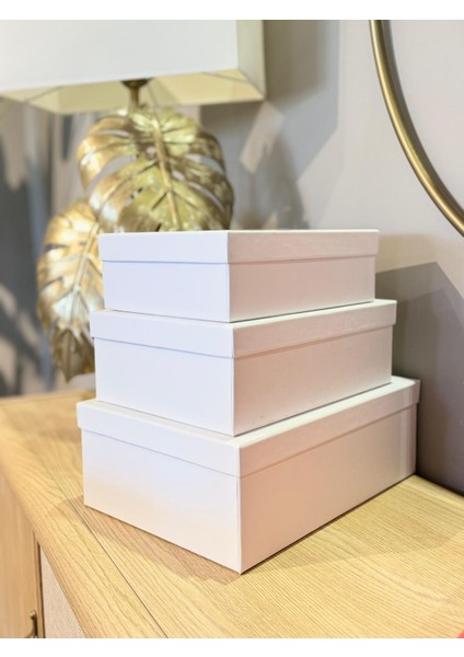 Beyaz Sert Mukavva Kutu Büyük-Orta-Küçük Boy Büyük Beyaz Gelin-Damat-Hediye Kutusu Taslama Kutu