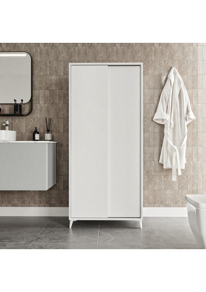 Sürgülü Çok Amaçlı Banyo Dolabı - Tamamı Mdf fiyatları