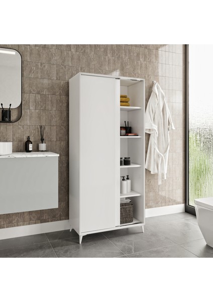 Sürgülü Çok Amaçlı Banyo Dolabı - Tamamı Mdf fırsatları
