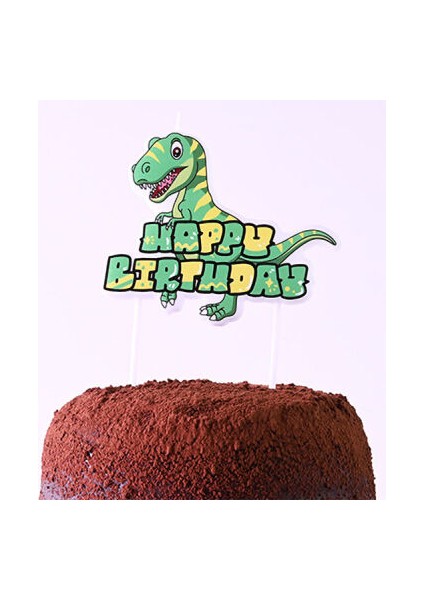Dinozor Temalı Happy Birthday Mum