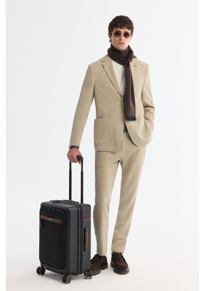 Erkek Bej Mono Yaka Bi-Stretch Blazer Comfort Slim Fit Ceket A42Y4011 modelleri