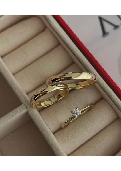 Classic Nişan Yüzüğü Kombini