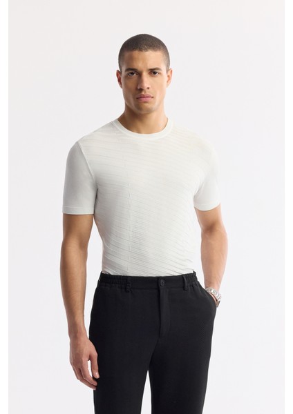 Erkek Siyah Yan Cepli Beli Lastikli Bi-Stretch Comfort Slim Fit Pantolon A51Y3211