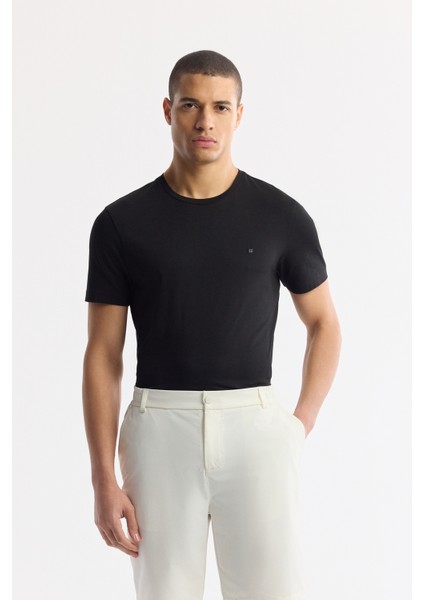 Erkek Kırık Beyaz Beli Lastikli Bi-Stretch Teknik Kumaş Relaxed Fit Şort A51Y3712