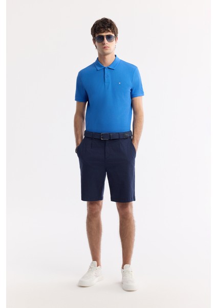 Erkek Lacivert Klasik Bel Pamuklu Bi-Stretch Relaxed Fit Şort A51Y3727 indirimleri