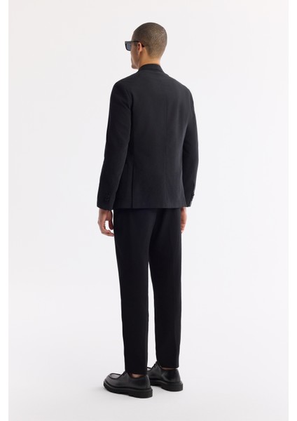 Erkek Siyah Mono Yaka Hafif Soft Touch Blazer Comfort Slim Fit Ceket A51Y4017