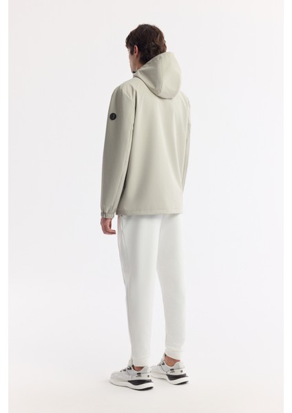 Erkek Açık Bej Kapüşonlu Su İtici Rüzgar Geçirmez Mevsimlik Comfort Fit Mont A51Y6054