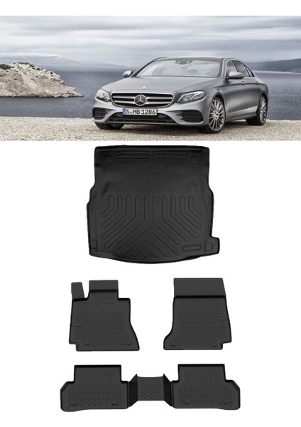 Mercedes E Serici W213 2016-2023 4.5d Paspas 3D Rizline 3D Bagaj Havuzu Set