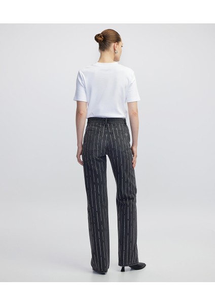 Hotfix Baskılı Wide Leg Fit Jean Pantolon IW6250018014036 modelleri