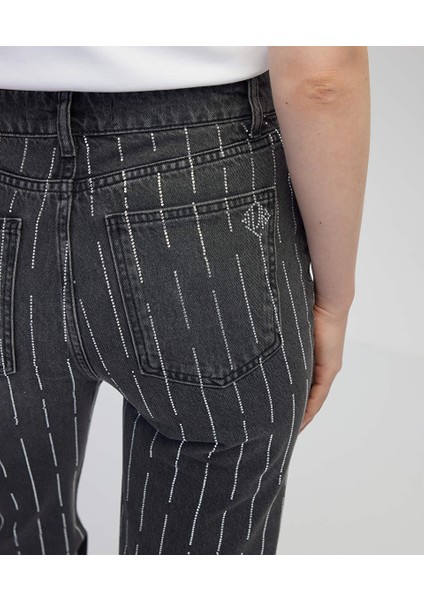 Hotfix Baskılı Wide Leg Fit Jean Pantolon IW6250018014036 fırsatları