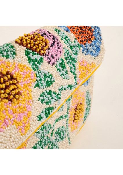 Delhı Boncuklu Polyester Omuz Çantası 24X16.5 cm Sarı indirimleri