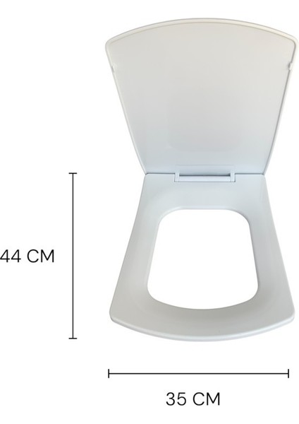 Plastik Oval Soft Klozet Kapağı – Dayanıklı, Hijyenik, Kolay Montajlı, Standart Ölçü (44X35 Cm)