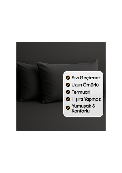 2'li Fermuarlı Sıvı Geçirmez Yastık Alezi Yastık Koruyucu modelleri