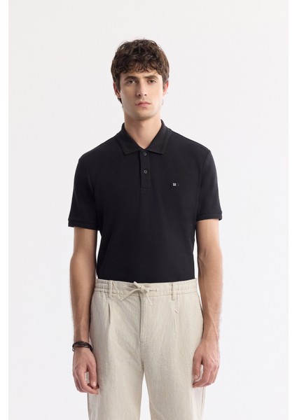 Erkek Bej Beli Lastikli Keten Karışımlı Relaxed Fit Şort B003731