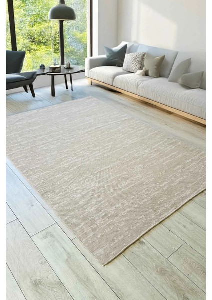 Nina Dokuma Yumuşak Sisal Bej Halı Kilim Salon Halısı Mutfak Halısı Yolluk