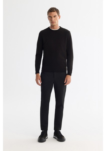 Erkek Siyah Dokulu Basic Kazak E005107