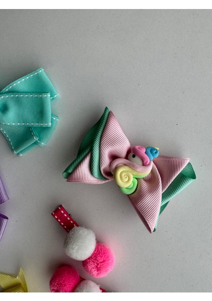 Fiyonklu Saç Tokası 7'li – Renkli Set, Günlük & Okul fırsatları