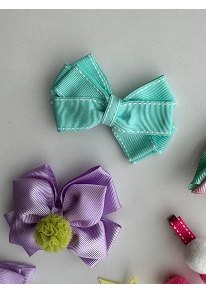 Fiyonklu Saç Tokası 7'li – Renkli Set, Günlük & Okul indirimleri