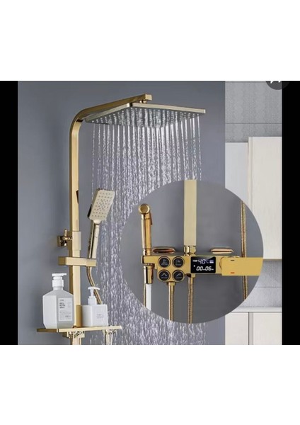 Akıllı LED Ekranlı Termostatik Duş Sistemi Premium Tasarım fiyatları
