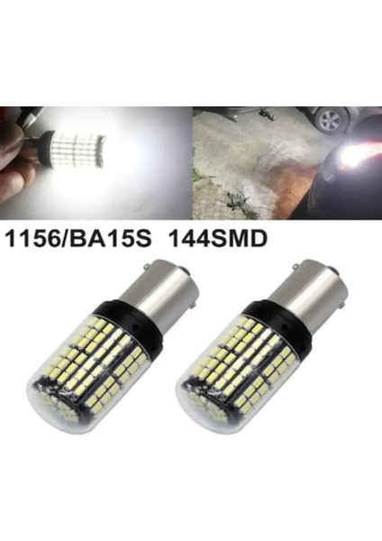P21/5W 144 LED Tek Duy 93 Beyaz Stop Ampulü Geri Vites Ampulü