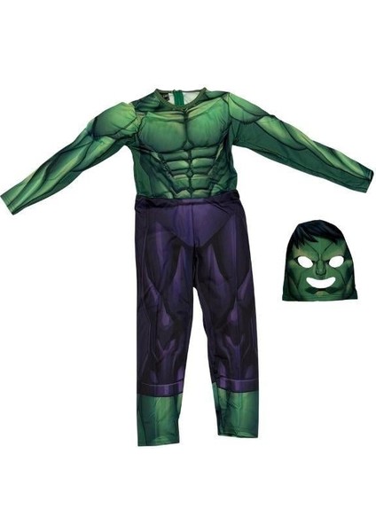 Erkek Çocuk Maskeli Kaslı Hulk Kostümü fiyatları