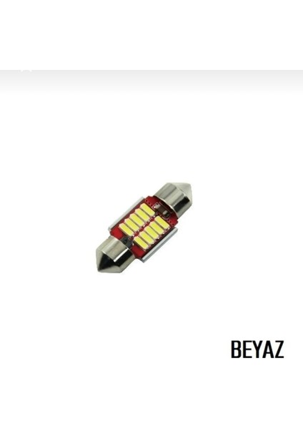 Japon Tip Sofit Ampul 12 Volt Beyaz 10 Ledli 31MM 2 Adet Sofit LED modelleri
