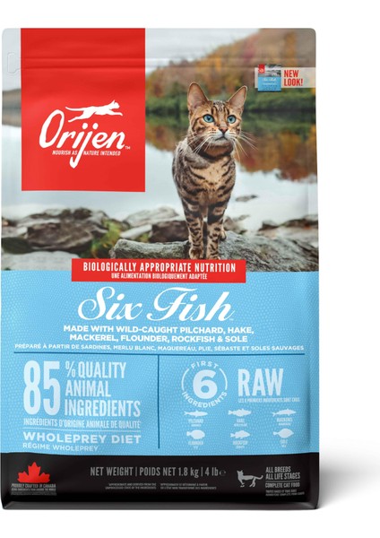 Cat Six Fish Tahılsız 1,8 kg 6 Balıklı Kedi Maması