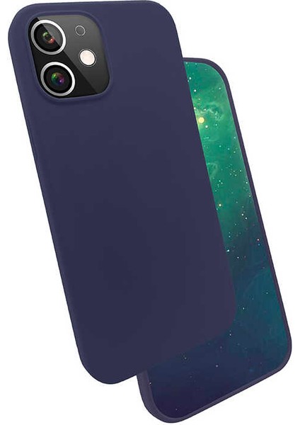iPhone 12 Mini Uyumlu Zıvo Silk Silikon-Lacivert