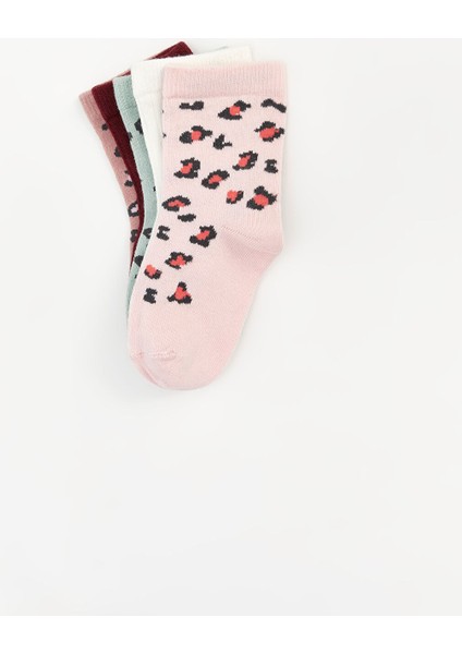 Yeni Sezon Baskılı Kız Bebek Soket Çorap 5'li modelleri