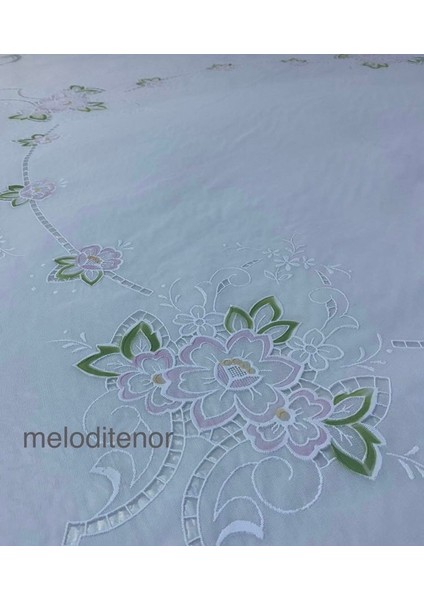 Meiwa Işleme Dantel Görünümlü Kaymaz Dökümlü Pvc Büyük Yuvarlak Muşamba Masa Örtüsü modelleri