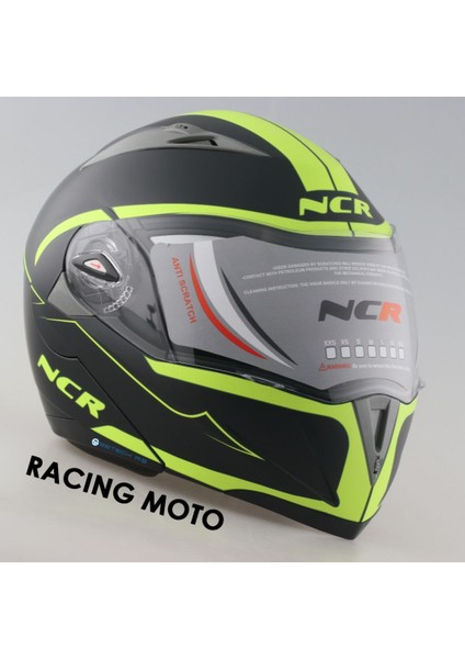 Çene Açılır Sarı Kask (Ece Belgeli) Sticker Hediyeli fiyatları