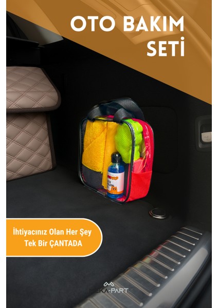 Oto Bakım Seti Canlı Görünüm 5'li Set Her Şey Dahil