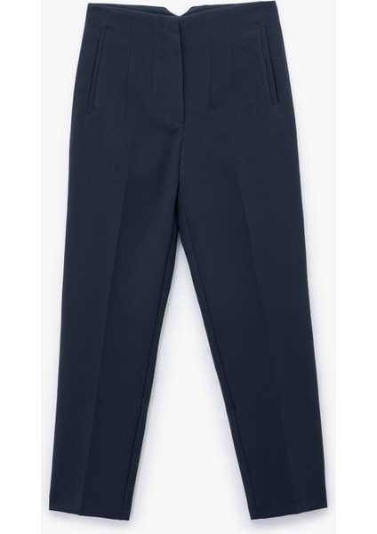 Regular Fit Yüksek Bel Cigarette Kumaş Pantolon