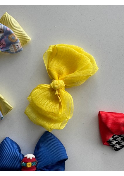 Fiyonklu Saç Tokası 7'li – Renkli Set, Günlük & Okul