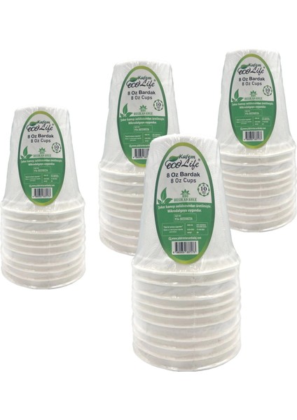 Ekolojik Karton Bardak 10'lu x 4 Paket