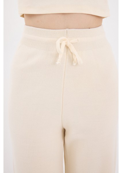 Natural Yüksek Bel Triko Palazzo Kadın Pantolon 2251 fırsatları