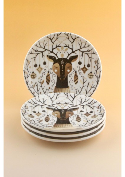 Christmas Dear 4 Parça Kurabiye Tabağı