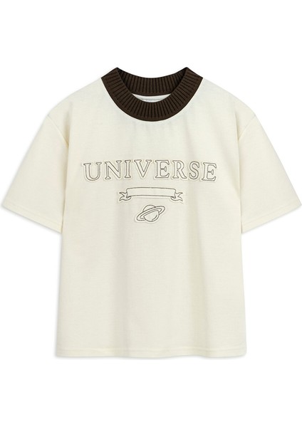 Slogan Patch'li Crop T-Shırt TW6250070069018 indirimleri