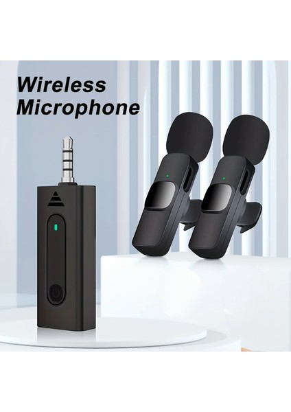 2 Li Yaka Mikrofonu 3.5 mm Jack Uyumlu Kablosuz Mikrofon fırsatları