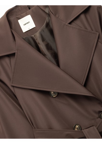 Cepli Kruvaze Uzun Kollu Kemerli Uzun Trençkot modelleri