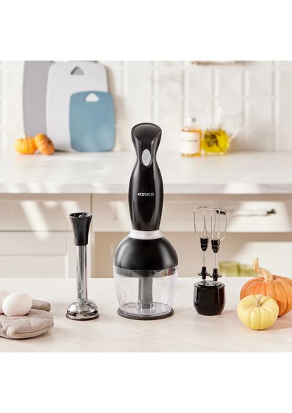 Karaca Profoodmix 3'lü Blender Set Siyah 1000W