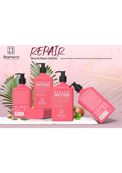 Keratin Protein Yıpranmış Saçları Onaran, Dökülme Karşıtı, Yenileyici Şampuan 380 ml modelleri
