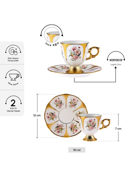 Söke 2 Kişilik Kahve Fincan Takımı 90 ml fiyatları