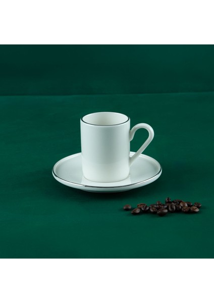 Hazel Platin 4 Parça 2 Kişilik Türk Kahve Fincan Takımı 90 ml indirimleri