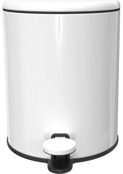Cigo Pedallı Çöp Kovası 6 Lt Mat Beyaz/gri M-E41-01-06