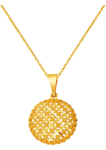 22 Ayar Altın Yaşam Çiçeği Kolye