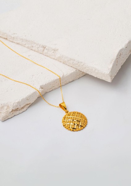 22 Ayar Altın Yaşam Çiçeği Kolye modelleri