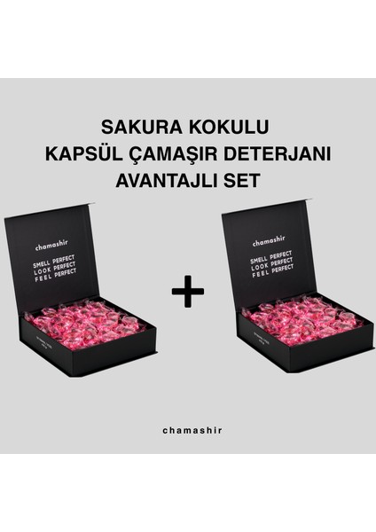 2'li Set Japanese Sakura Kokulu Kapsül Çamaşır Deterjanı (59 Yıkama) - Renkliler ve Beyazlar Için